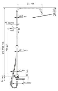 Wasserkraft A19901 Thermo Душевой комплект со смесителем для душа